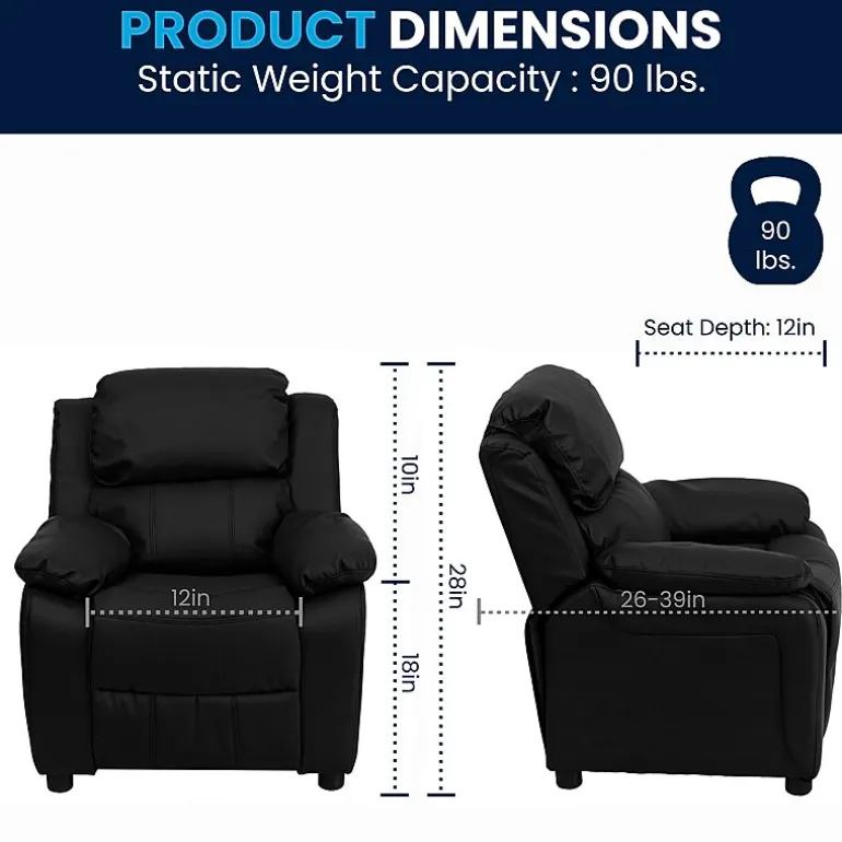 Charlie Padded Arm Recliner for Kids