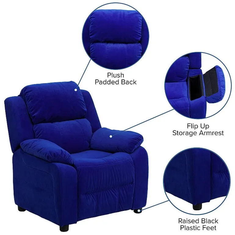 Charlie Padded Arm Recliner for Kids