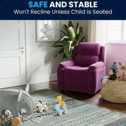 Charlie Padded Arm Recliner for Kids