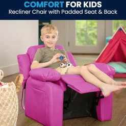 Charlie Padded Arm Recliner for Kids