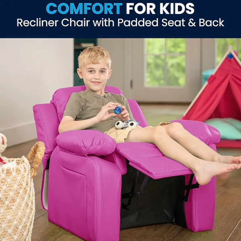 Charlie Padded Arm Recliner for Kids