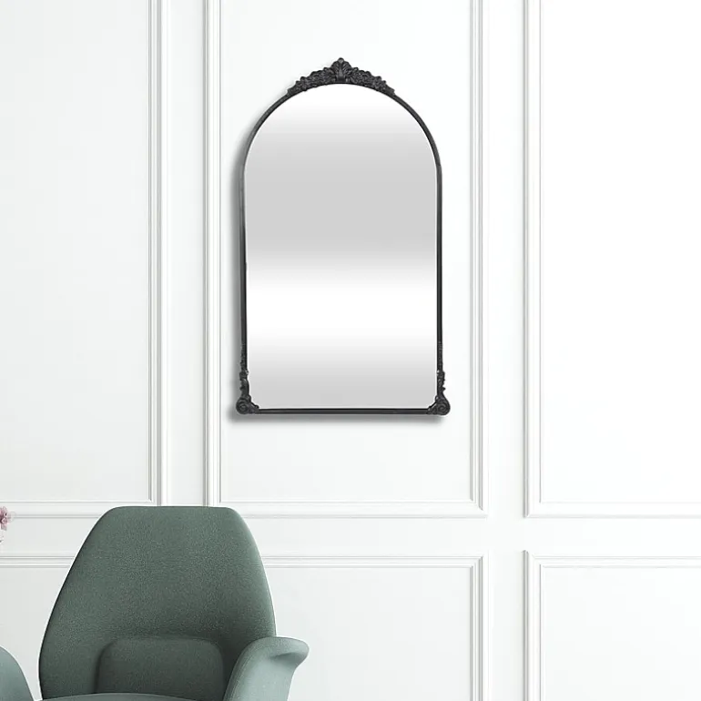 Cheungs Everlaine Modern Victorian Black Wall Mount Wall Mirror