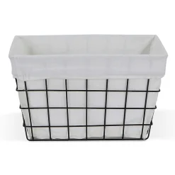 Cheungs Lined Rectangular Metal Basket