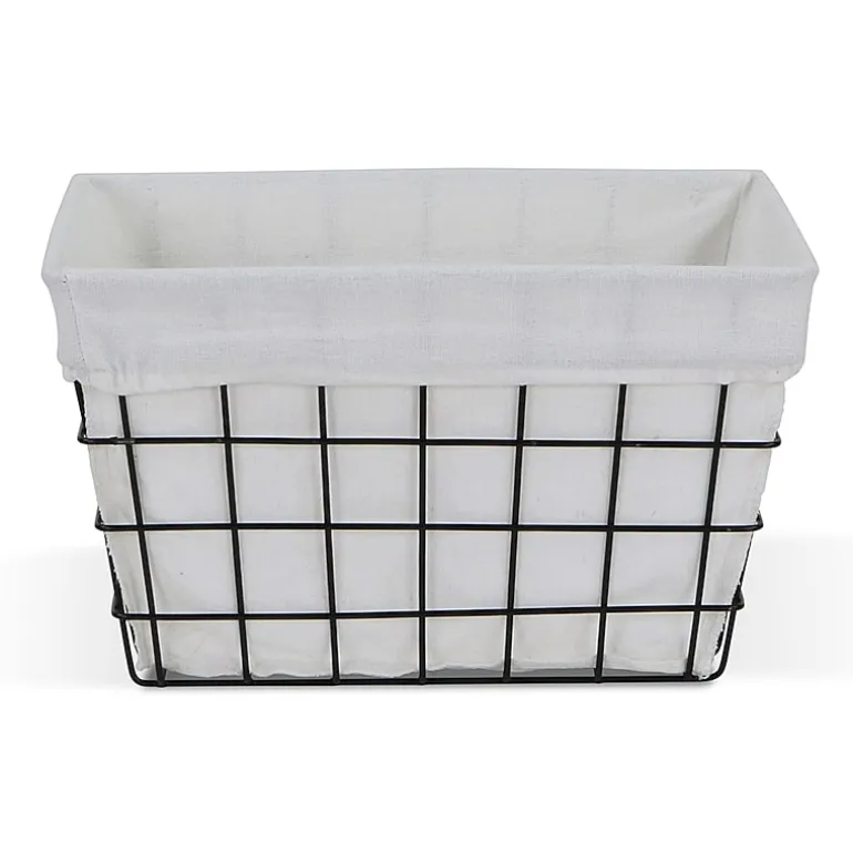 Cheungs Lined Rectangular Metal Basket
