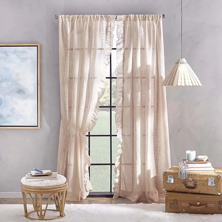 CHF Arabella Rod Pocket Light-Filtering Single Curtain Panel