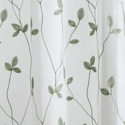 CHF Botanical Embroidery Rod Pocket Tailored Valance