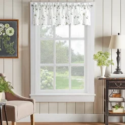 CHF Botanical Embroidery Rod Pocket Tailored Valance