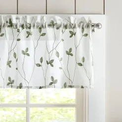 CHF Botanical Embroidery Rod Pocket Tailored Valance