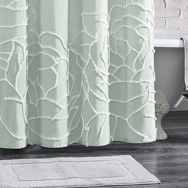 CHF Chenille Rose Shower Curtain