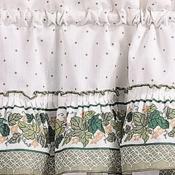 CHF Cottage 3-pc. Rod Pocket Kitchen Curtains & Drapes Window Set