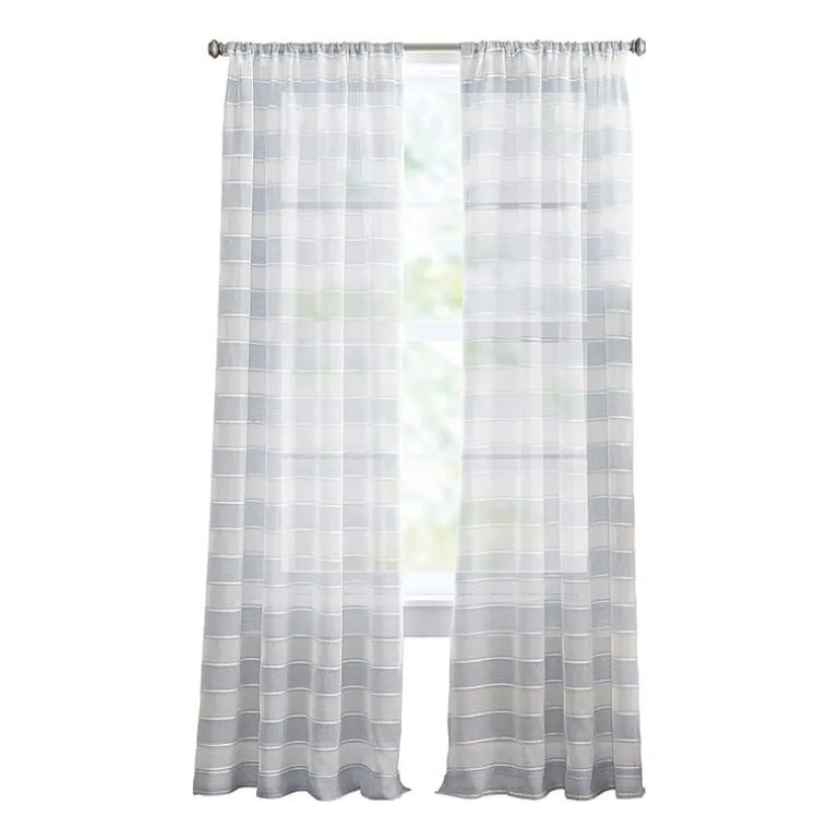 CHF Harbor Rod Pocket Sheer Set of 2 Curtain Panel