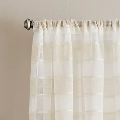 CHF Harbor Rod Pocket Sheer Set of 2 Curtain Panel