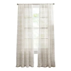 CHF Harbor Rod Pocket Sheer Set of 2 Curtain Panel