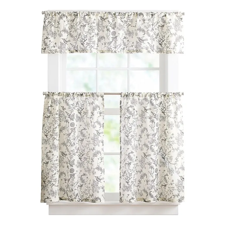 CHF Hummingbird 3-pc. Rod Pocket Window Tier