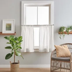 CHF 100% Linen 2-pc. Rod Pocket Window Tier