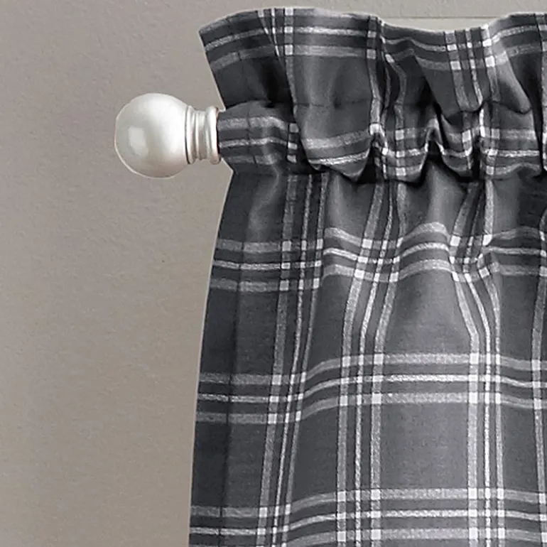 CHF Lodge Plaid Rod Pocket Tailored Valance
