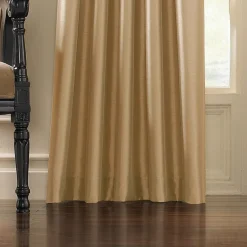 CHF Marquee Pinch Pleat Back Tab Light-Filtering Single Curtain Panel