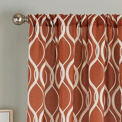 CHF Morocco Rod Pocket Light-Filtering Single Curtain Panel
