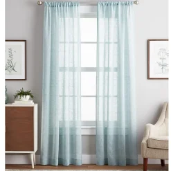 CHF Pandora Sheer Rod Pocket Set of 2 Curtain Panel
