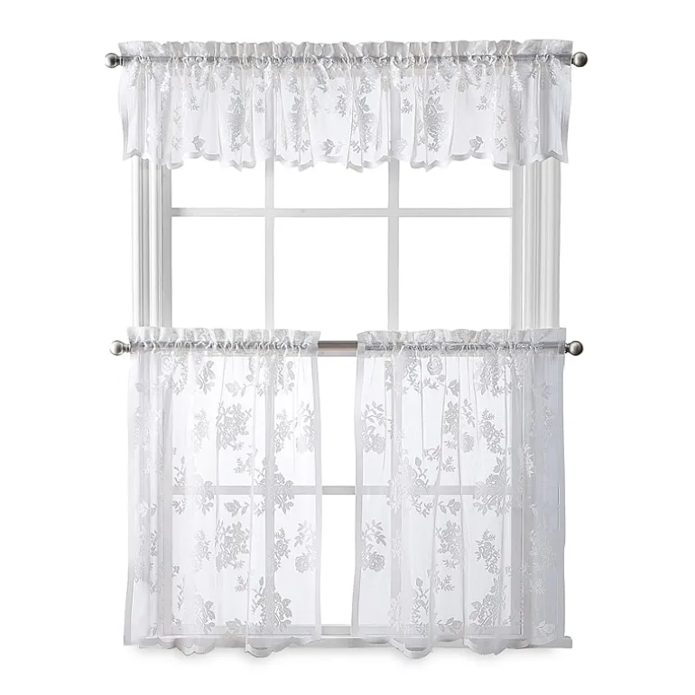 CHF Sibella Lace 2-pc. Rod Pocket Window Tier