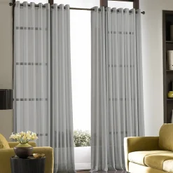 CHF Soho Voile Grommet Top Sheer Single Curtain Panel