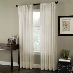 CHF Soho Voile Rod Pocket Sheer Single Curtain Panel