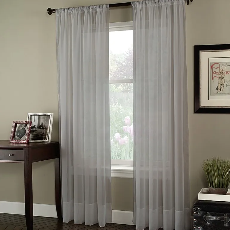 CHF Soho Voile Rod Pocket Sheer Single Curtain Panel