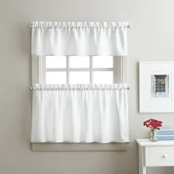 CHF Solid Twill 3-pc. Rod Pocket Window Tier