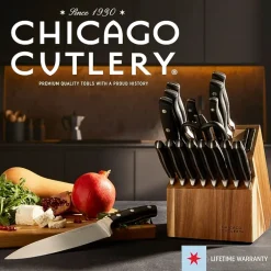 Chicago Cutlery Insignia Triple Rivet Poly 18-pc. Knife Block Set