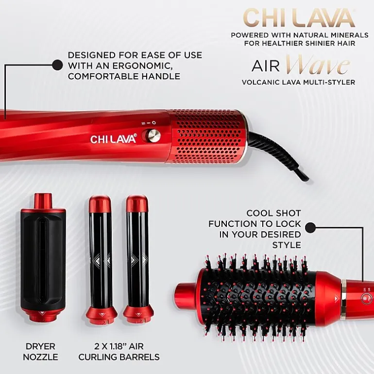 CHI Lava Air Wave Red Collection 5-pc. Multi-Styler