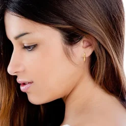 Child's 14K Gold Twist Hoop Earrings