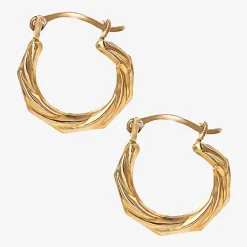 Child's 14K Gold Twist Hoop Earrings
