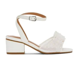 Christie & Jill Amira Little & Big Kid Girls Round Open Toe Block Heel Pumps