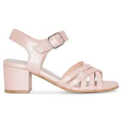 Christie & Jill Grace Little & Big Kid Girls Round Open Toe Block Heel Pumps