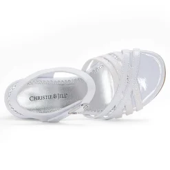 Christie & Jill Grace Little & Big Kid Girls Round Open Toe Block Heel Pumps