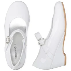 Christie & Jill Heart Little & Big Kid Girls Round Mary Jane Shoes
