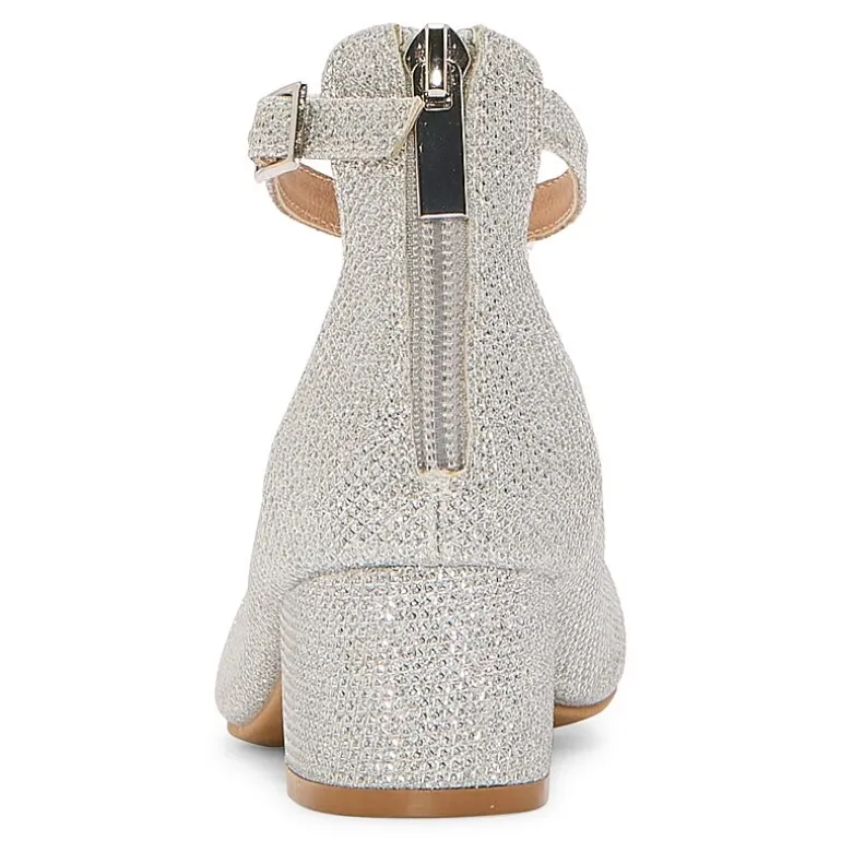 Christie & Jill Layla Girls Round Closed Toe Block Heel Pumps