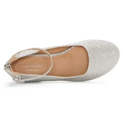 Christie & Jill Layla Girls Round Closed Toe Block Heel Pumps