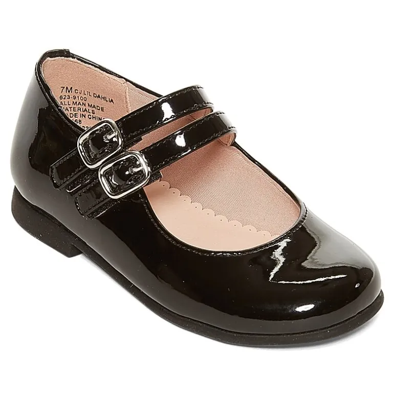 Christie & Jill Lil Dahlia Toddler Girls Round Closed Toe Mary Jane Shoes