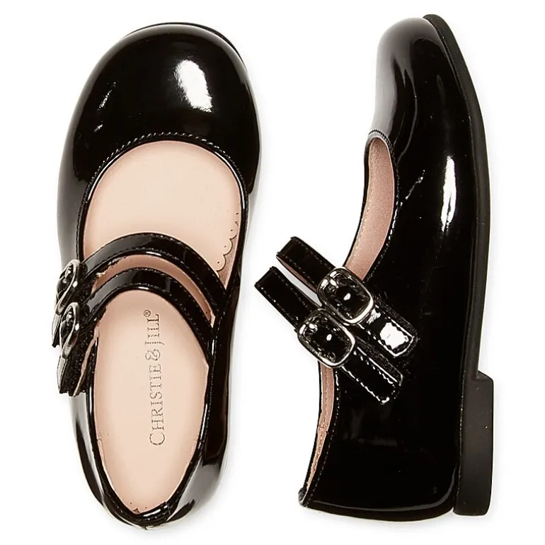 Christie & Jill Lil Dahlia Toddler Girls Round Closed Toe Mary Jane Shoes