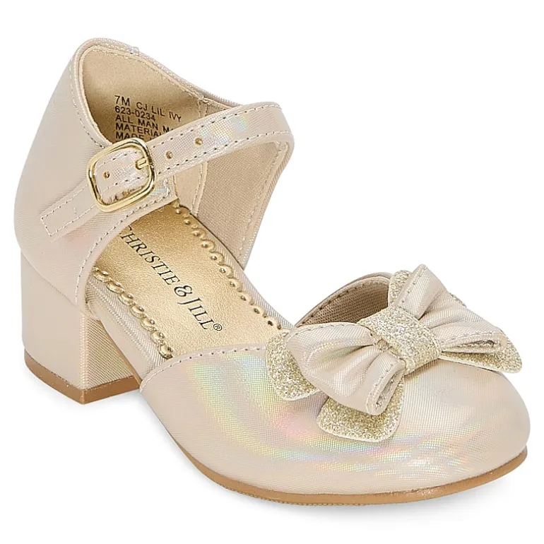 Christie & Jill Lil Ivy Toddler Girls Round Closed Toe Mary Jane Shoes