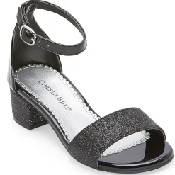 Christie & Jill Mallory Little & Big Kid Girls Round Open Toe Block Heel Pumps