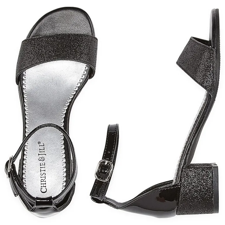 Christie & Jill Mallory Little & Big Kid Girls Round Open Toe Block Heel Pumps