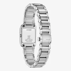 Citizen Bianca Womens Silver Tone Stainless Steel Bracelet Watch Ew5600-52d