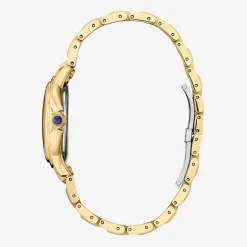 Citizen Cici Womens Gold Tone Stainless Steel Bracelet Watch Em1162-52a
