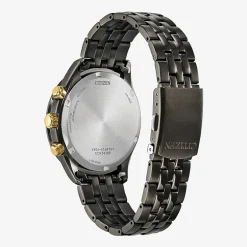 Citizen Classic Eco Mens Chronograph Gray Stainless Steel Bracelet Watch At2576-68e