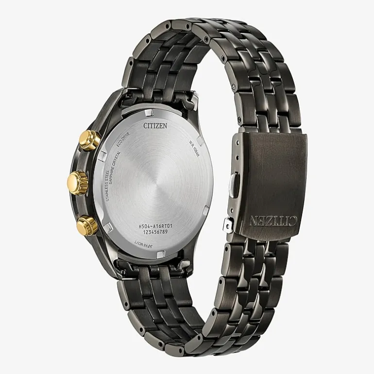 Citizen Classic Eco Mens Chronograph Gray Stainless Steel Bracelet Watch At2576-68e