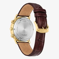 Citizen Classic Mens Brown Leather Strap Watch Ca4632-07e