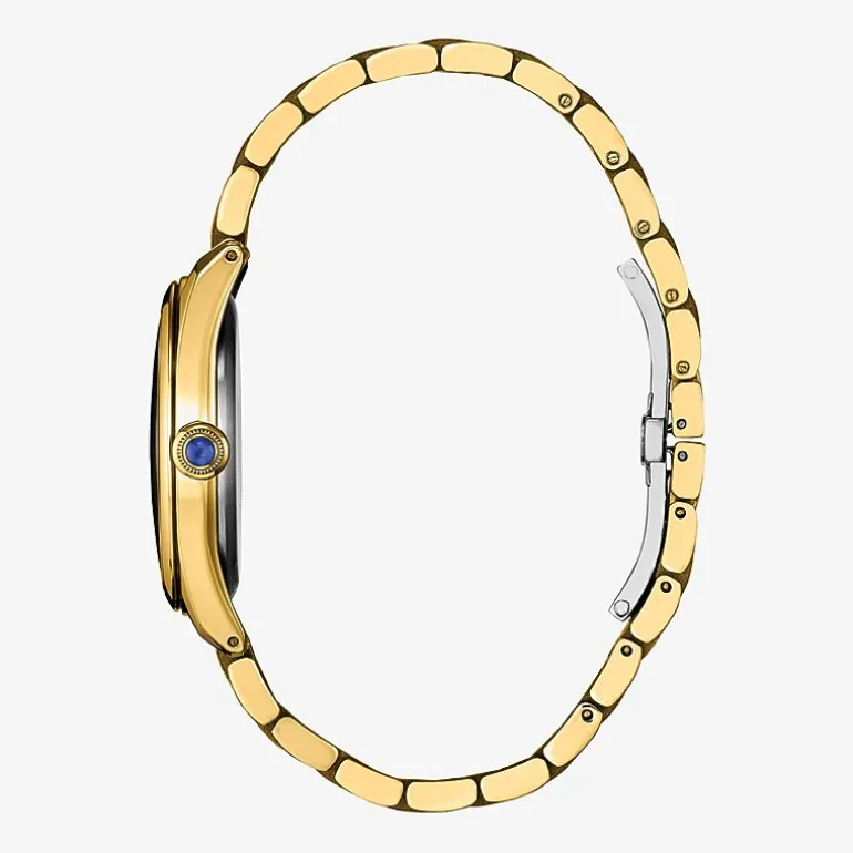 Citizen Classic Womens Gold Tone Stainless Steel Bracelet Watch Em1142-84l