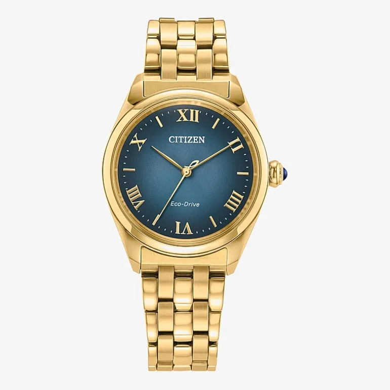 Citizen Classic Womens Gold Tone Stainless Steel Bracelet Watch Em1142-84l